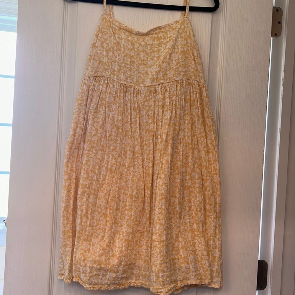American eagle yellow floral baby doll dress